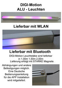 4319 LED DIGI-Motion Profil ALU Leuchte 1,50m mit Bluetooth Steuerung ber APP 