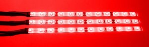 6647 LED Regal Beleuchtung 3 x 0,3 m inklusive Netzteil Rot 