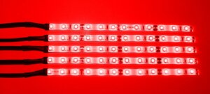 6649 LED Regal Beleuchtung 5 x 0,3 m inklusive Netzteil Lichtfarbe Rot 