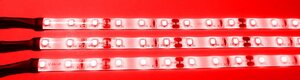 6665 LED Regal Beleuchtung 3 x 0,75 m inklusive Netzteil Lichtfarbe Rot 