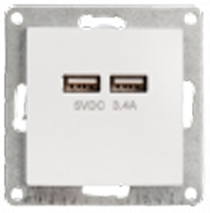 7448 Einsatz USB-Lade Dose 2-fach 5 Volt  mit zusammen 3,44 Ampere