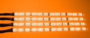 4030 LED Regal Beleuchtung 4 x 0,3 m inklusive Netzteil LED Farbe Orange 