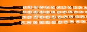 4043 LED Regal Beleuchtung 4 x 0,75 m inklusive Netzteil Lichtfarbe Orange 