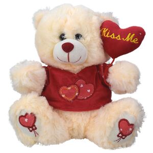 Teddy mit Ballon und Herz rot Teddybr 26cm Plsch Kuscheltier Stofftier