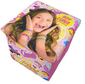 Soy Luna Sitzwrfel Sitzhocker Spielzeugkiste Klappbox pink