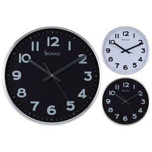 Wanduhr Uhr 38cm wei oder schwarz Metall Alu Quarzuhr Kchenuhr