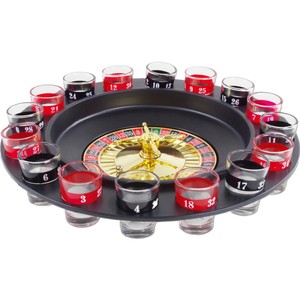 Roulette Partyspiel Trinkspiel Kunststoff 16Glser Gesellschaftsspiel Erwachsene