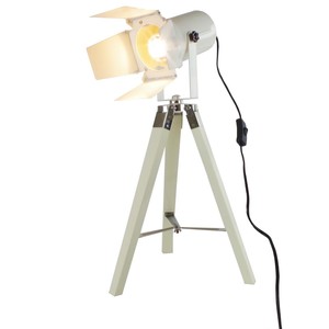 Grundig Tischlampe Stativlampe weiss 65cm Kino Studio Strahler Spotleuchte