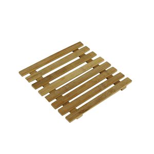 Untersetzer Tischset Bambus braun 17,5x17,5cm Platzset Holz Topfuntersetzer