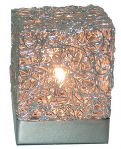 Tischlampe Cubus Nachttischlampe 10x10x13,5cm Tischleuchte Leseleuchte 230V