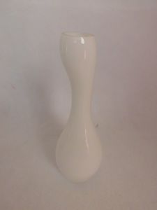 Design Vase Dekovase Standvase Designvase weiss geschwungen 28cm 