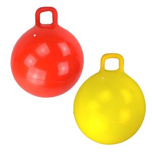 Hpfball 50cm mit Griff Sprungball Springball rot oder gelb Hopser Ball Kinder