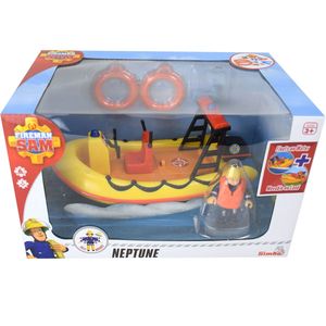 Feuerwehrmann Sam Neptune Rettungsboot mit Figur Wasserspielzeug Kinderspielzeug