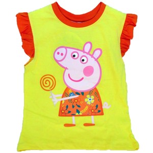 Peppa Pig Top Shirt 2 3 4 5 6 jahre gelb supers Schweinchen