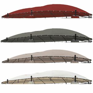 Dachstoff fr Pavillon oval 5,3x3,5 m Polyester Ersatzdach wasserabweisend Dach