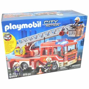 Playmobil City Action 9463 Feuerwehr Leiterwagen mit Licht & Sound 