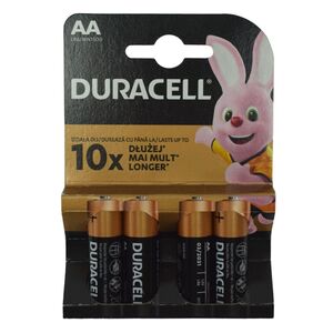 Duracell Batterien 4-tlg. AA Alkaline LR6/MN1500 Batterien-Set Einwegbatterien