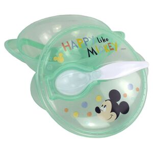 Disney-Baby Schssel mit Deckel und Lffel Micky Maus Saugnapfschssel 