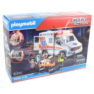PLAYMOBIL City Action 71232 Krankenwagen Sound + Licht Rettungswagen Notarzt 