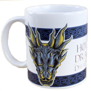 Game of Thrones Day of the Dragon Keramiktasse 325 ml mit Schrift & Drachenkopf