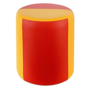 Sitzhocker 2-farbig gelb-rot 34 x 44cm