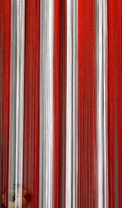 Fadenvorhang Rot-Wei-Rot 150 cm x 250 cm