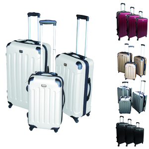 Luxus 3er Hartschalen-Koffer-Set in verschiedenen Farben 