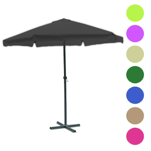 Alu Sonnenschirm  3m Mit Krempe und Kurbel verschiedene Farben