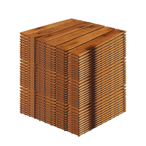 33 Stck 30x30cm Holzfliese Akazienholz FSC-zertifiziert Fliese Stecksystem Zuschneidbar ca. 3QM
