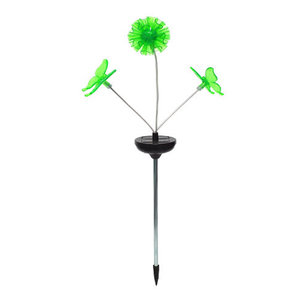 LED Solar Blumenstecker Gartenstecker Deko Blume Blte Erdspie Libelle H65cm