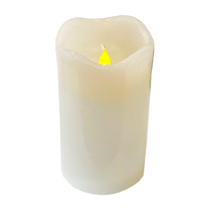 LED - Echtwachs Kerze mit LED 7,5 x 12,5 cm mit Timer
