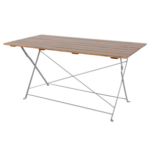 Biergarten Tisch Klapptisch Gartentisch Esstisch klappbar Akazie Stahl 120x70cm
