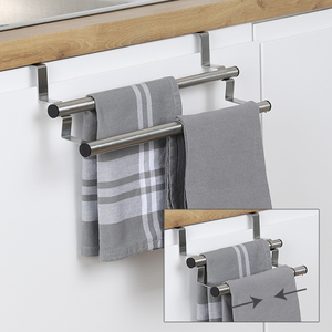 Kchen Handtuchhalter Handtuchstange Trregal Halter Regal verchromt ausziehbar 25-40cm