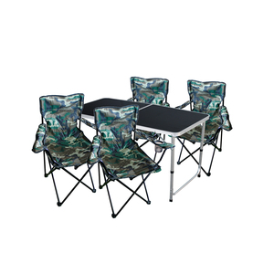 5-teiliges Campingmbel Set Tisch + 4 Campingsthle Camouflage