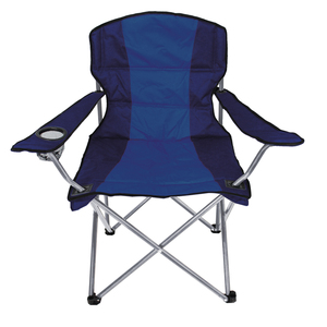 Anglersessel Comfort Campingstuhl inkl. Getrnkehalter und Tasche Blau