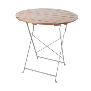 Biergarten Tisch Klapptisch Gartentisch Stehtisch klappbar Akazie Stahl 80cm