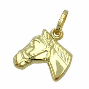 Kettenanhnger Pferd gold 375 Damen Mdchen Anhnger Pferdekopf 9 Kt GOLD 