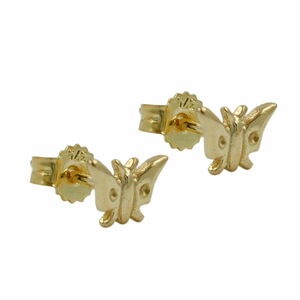 Goldener Ohrstecker Stecker SCHMETTERLING Ohrring Mdchen 9 Kt Gold 375 