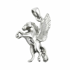 Silberner Anhnger PEGASUS Pferd mit Flgeln diamantiert Einhnger Silber 925 