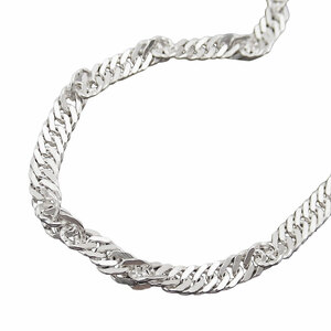 Silber Kette Halskette Singapurkette diamantiert 70 cm 925 Silber Halsschmuck