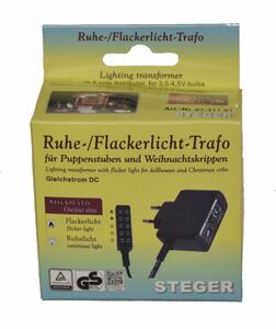Krippenzubehr Krippenstall Krippenset TRAFO Flacker- und Ruhelichttrafo - Alfred Kolbe GmbH WEEE- Reg. Nr. DE 53154302