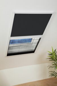 Sonnenschutz Insektenschutz Kombi-Dachfenster-Plissee 110 x 160 cm in Wei