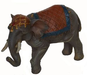 Krippenzubehr Elefant mit Satteldecke und Kopfschmuck fr Weihnachtskrippe Krippe Krippen
