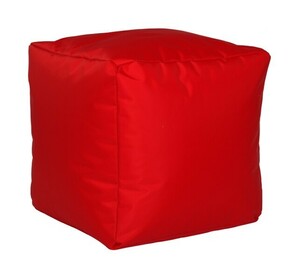 Sitzwrfel Nylon Rot gro mit Fllung 40 x 40 x 40