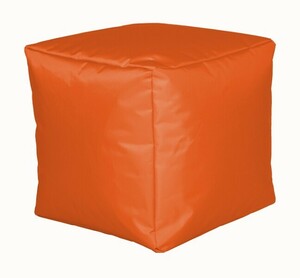 Sitzwrfel Nylon Orange gro 40 x 40 x 40 mit Fllung