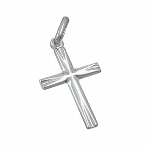 Anhnger 19x11mm kleines Kreuz diamantiert Silber 925