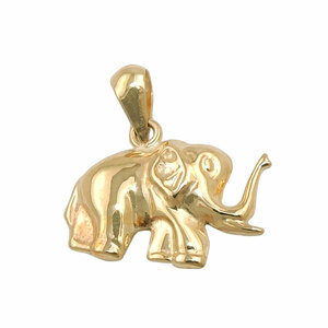 Anhnger Elefant glnzend 9Kt GOLD