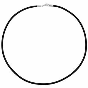 Halskette Kautschuk schwarz 38 cm Kautschukkette