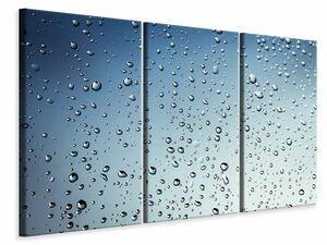 Leinwandbild 3-teilig Ein Wand aus Regen
