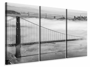 Leinwandbild 3-teilig Golden Gate Brcke